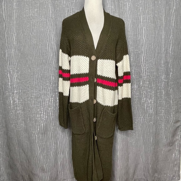 Jessica Simpson Marina Varsity cardigan duster - Picture 4 of 8